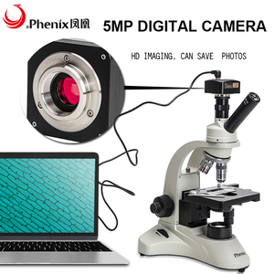 Phenix <strong>Digital</strong> <strong>Microscope</strong> 40X-1600X Compound Binocular Trinocular Biological <strong>Microscope</strong> With 5MP CMOS Camera USB2.0 - Product Image 2