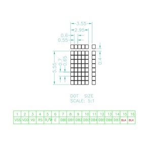 TCC (1602C1) di grandi dimensioni personalizzato grande carattere 16x2 seriale i2c modulo di visualizzazione dello schermo 1602 lcd - Product Image 6