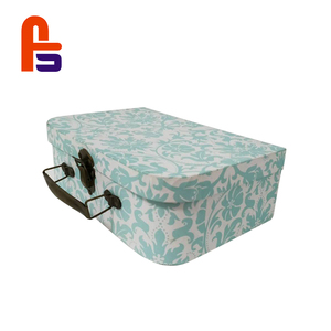 Customizable Cute Rigid Paper <strong>Box</strong> Handmade Cardboard Suitcase Gift <strong>Box</strong> Features Glossy Lamination Embossing UV Coating Handmade