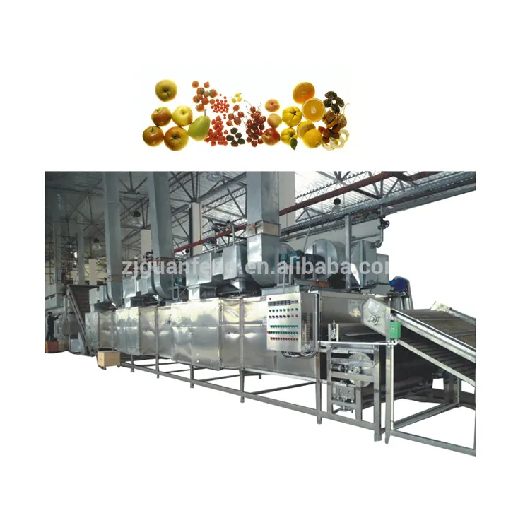 Secador transportador de cinto de aço inoxidável, linha de produção de cebola deshidratada