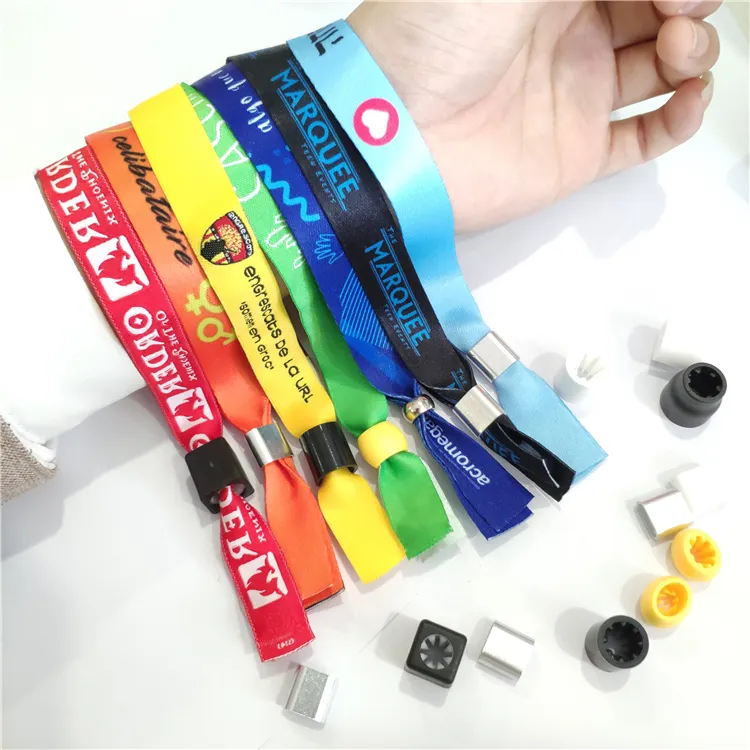 Entwerfen Sie Ihre eigene Veranstaltung einmal Stoff Armband Business Gift Polyester Armbänder