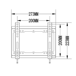 סוגר הר קיר קבוע עבור רוב 13 "-42" lcd הוביל פלזמה <span class=keywords><strong>HD</strong></span> 4k tvs tvs טלוויזיה