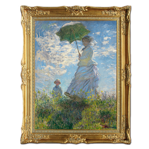 Famous Impression Reproductions the Promenade Woman a Parasol Claude <strong>Oscar</strong> <strong>Monet</strong> Paintings With Frame - Product Image 3
