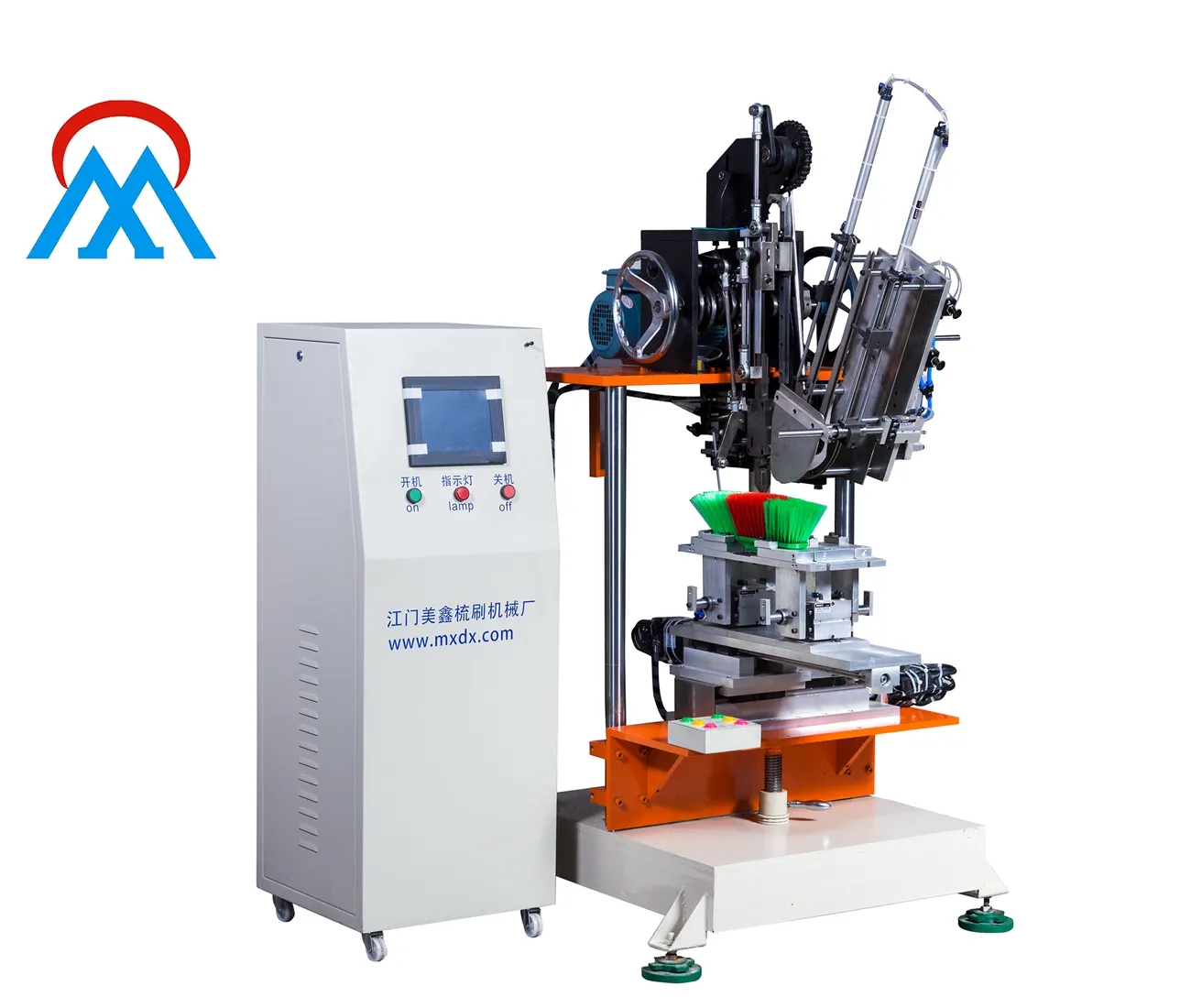 Meixin automatic 2 axis tufting plastic floor cleaning brush making machine/Soft filament daily broom making machine