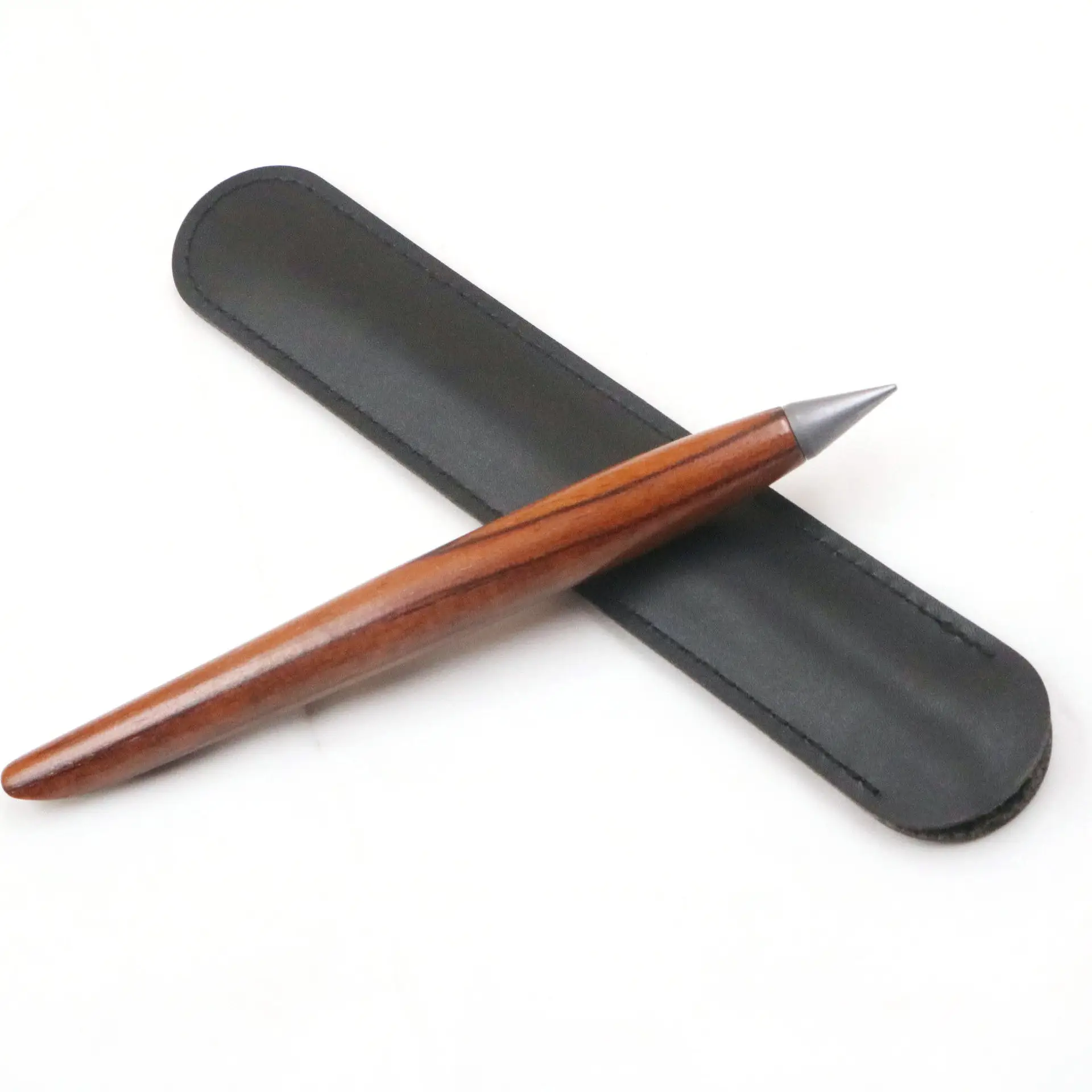 Eco Diy New Wooden Bat Designs Elegant Inkless Pen Pencil That Writes Forever endless pen with pouch