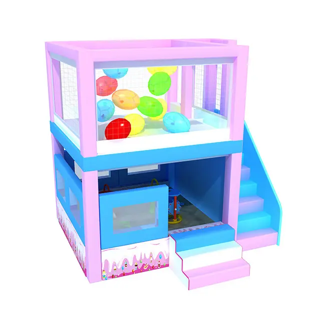 Маленькая детская крытая игровая площадка, игровое оборудование для продажи, крытая игровая площадка, горки с шариковым бассейном