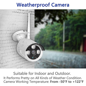 WiFi TELECAMERA IP Esterna di Sicurezza Domestica 4 Canali HD Wireless Sistema di Telecamere di Sicurezza Kit per la Villa, Casa, Ufficio, negozio, Magazzino