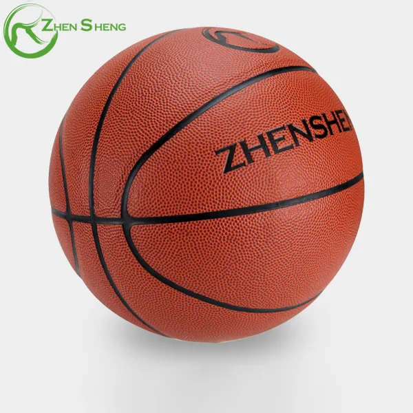 Zhenshengカスタム公式サイズ7 PUレザー屋内屋外バスケットボール卸売