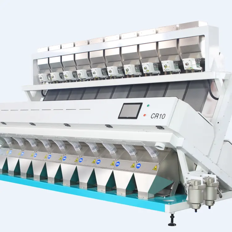 CR10 الأرز ماكينة فرز اللون مع مصباح ليد وقدرة إنتاج عالية لمطحنة الأرز 640 قنوات
