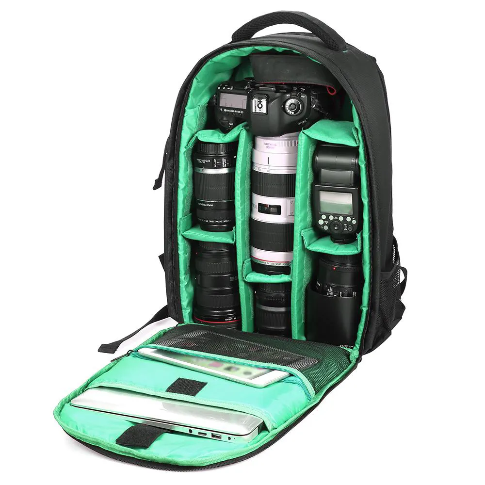 Açık aşınmaya dayanıklı su-dayanıklı DSLR dijital kamera çantası sırt çantası çok fonksiyonlu nefes fotoğraf kamera çantaları
