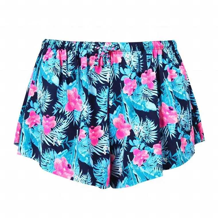 Floral frau spandex schwimmen surf strand shorts für frauen