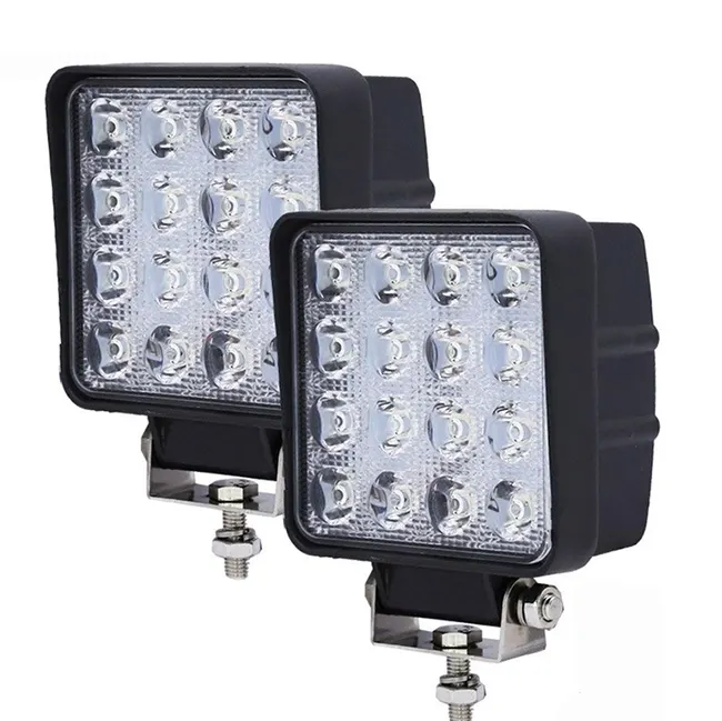 Andere Auto licht zubehör IP65 Wasserdicht Super Bright Square 24V 12V 48W 4 Zoll Fahrzeug Auto LED Arbeits scheinwerfer