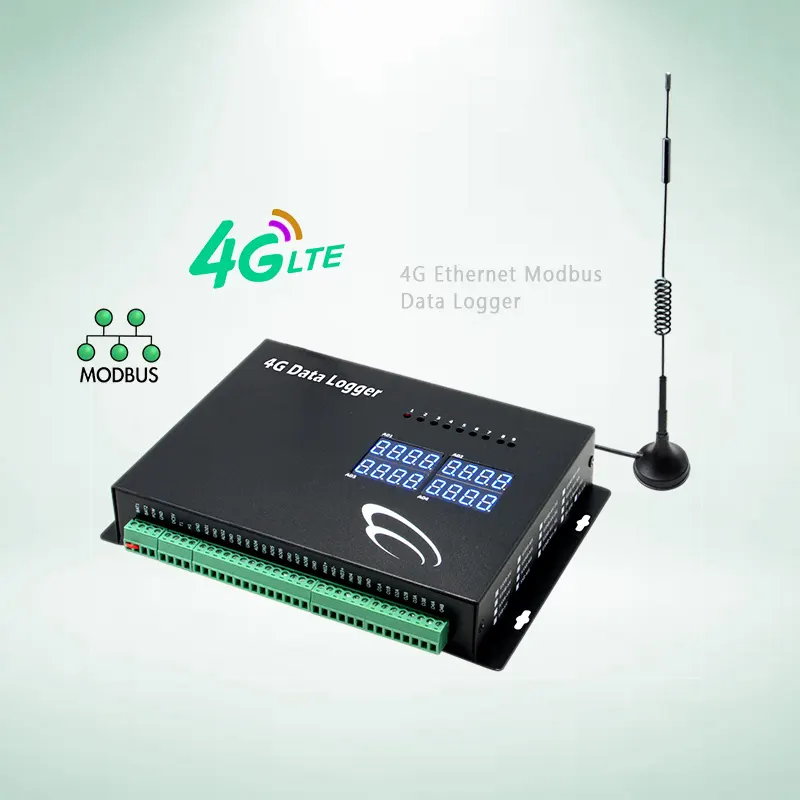 Monitor de alta calidad 4G Ethernet Modbus, Registrador de energía, contador de pulsos, registrador de datos rs485