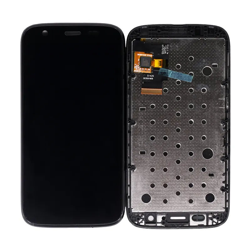 Moto G Moto G XT1032 LCD ekran dokunmatik ekran Digitizer için çerçeve ile Motorola G1 XT1033 XT1028 XT1039 XT1045