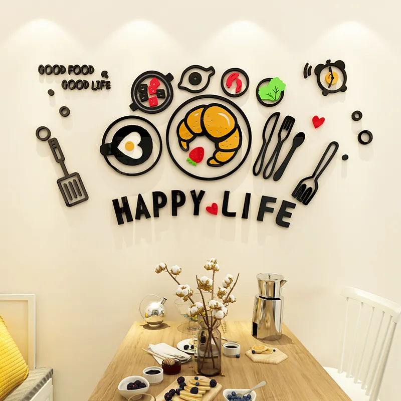 Adesivi 3d nuovo design adesivo da parete per cucina impermeabile decorazioni per la casa per accessori per la decorazione della cucina