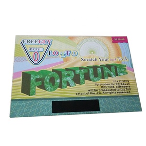 Özel kuşe kağıt çizik kapalı kazanan kartı piyango şanslı beraberlik - Product Image 1