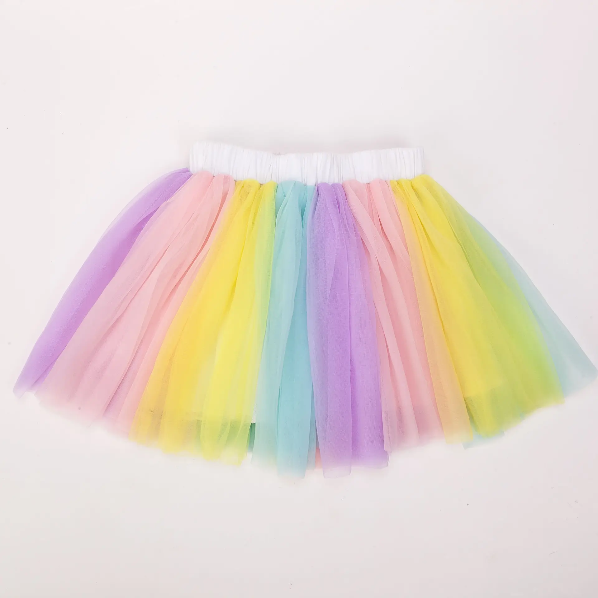 Son Moda Gökkuşağı Kız Bebek Mini TuTu Etek