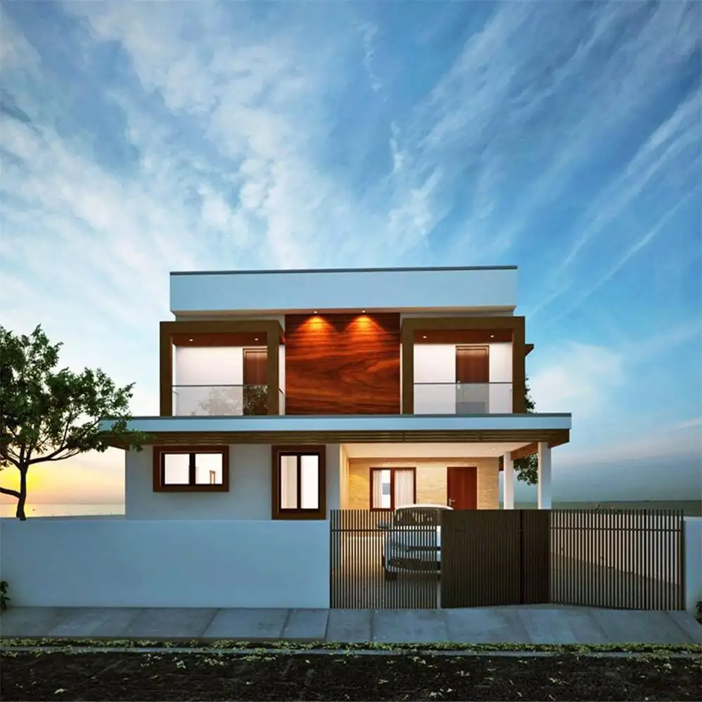Prezzo basso Kerala Moderno Piccolo Villa Disegno di Architettura Prefabbricata Villa di Lusso In Acciaio Leggero Pre Fab Casa Villa