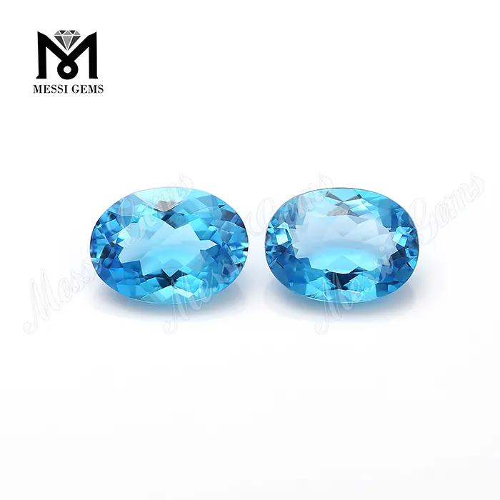 Bức Xạ Màu Xanh Tự Nhiên Topaz Đá Quý Lỏng Lẻo