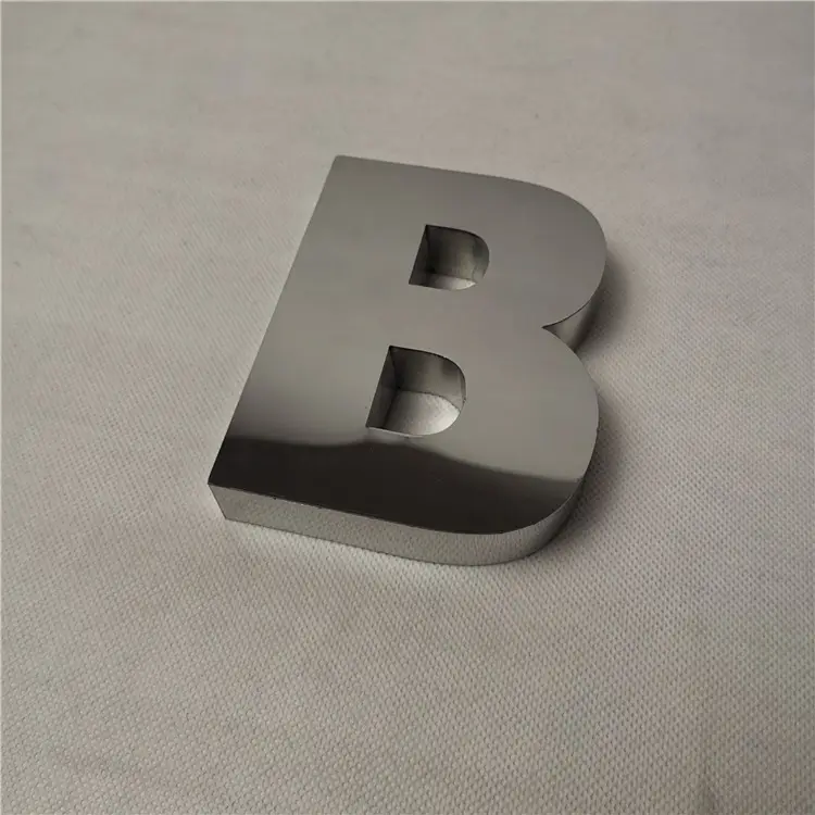 Small Silver Metal Letters For Decoration Stainless Steel 3D Letter Signage