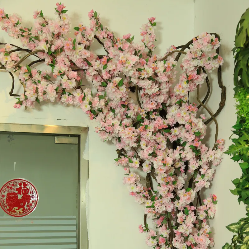 Indoor künstliche bäume lieferant hochzeit dekoration bühne kirschblüte baum künstliche kirschblüte baum