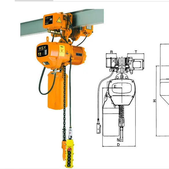 Harga di sollevamento della gru 5 ton verricello Elettrico truss paranco a catena per truss