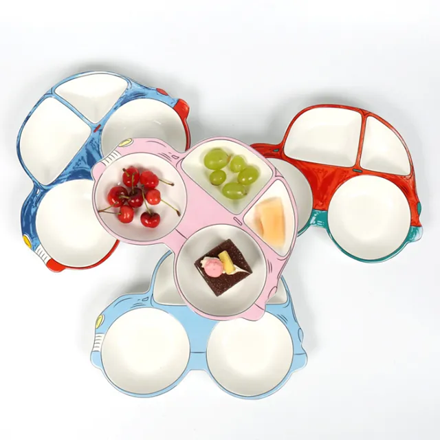 Assiette en mélamine pour enfants, prix de bienvenue bas, assiette en forme de voiture, avec impression personnalisée, cadeau pour garçon, de haute qualité, 1 pièce