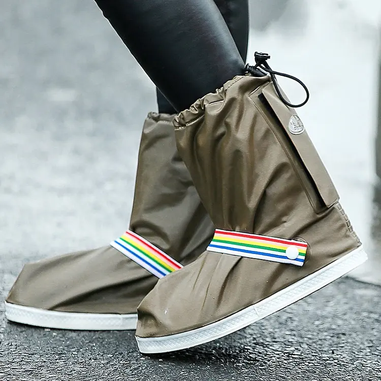 Chaussures de pluie en caoutchouc, 1 paire, couverture de bottes de neige étanche, de pluie, réutilisable