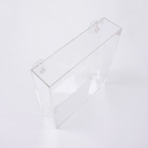 Transparent A4 <strong>A5</strong> Acrylic Brochure Card Magazine <strong>Book</strong> Holder Box <strong>Display</strong> Rack with 4 Suckers - Product Image 4
