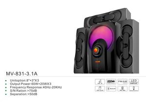 MV-831-3.1 3.1 קולנוע ביתי מערכת 3.1 רמקולים עם BT/FM/USB/MP3/SD/שלט רחוק