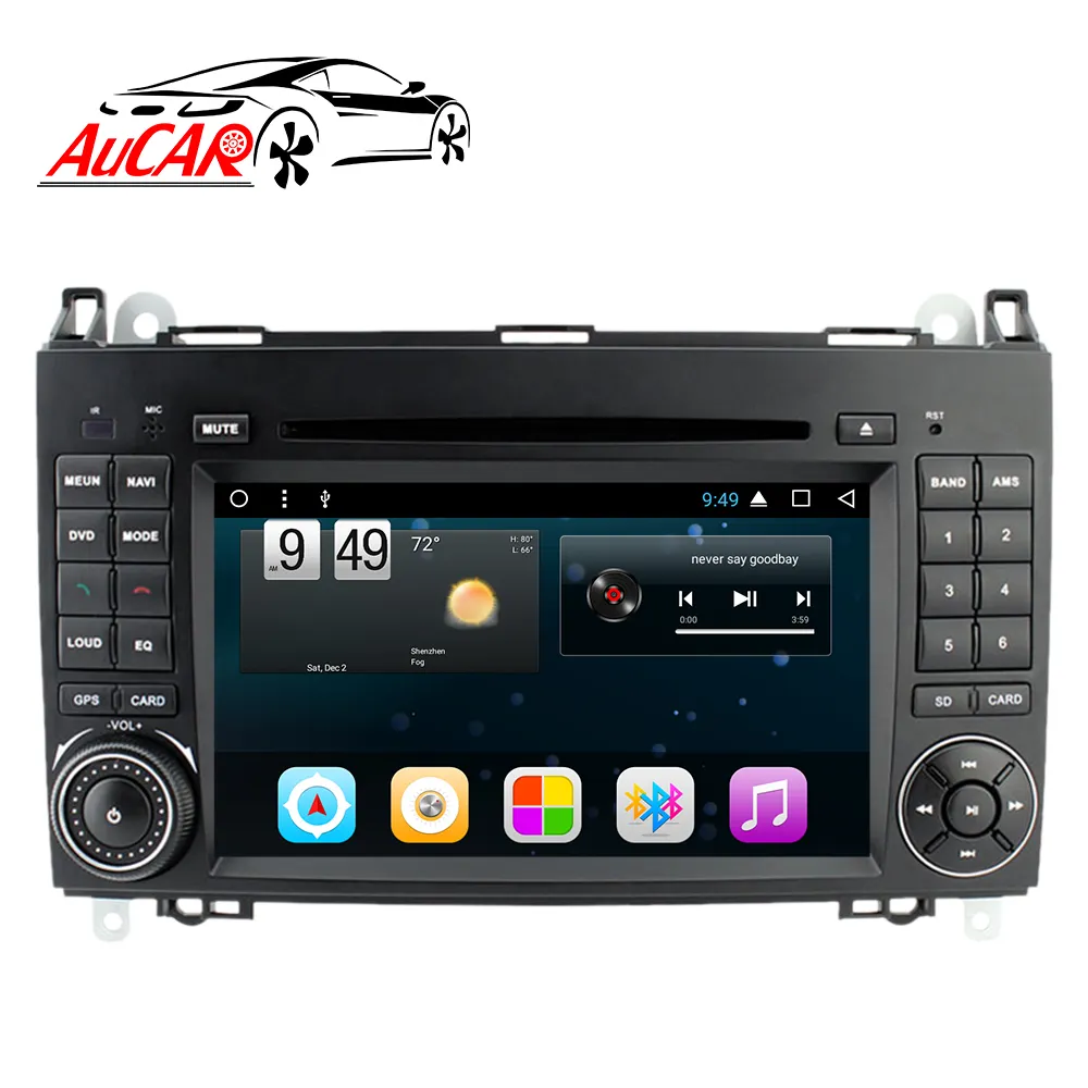 AuCAR 7 "Stereo dell'automobile del Touch Screen di Multimedia dell'autoradio di androide 10 per lo Sprinter del Benz di Mercedes una classe W245 W209 W169 2005-2011 di B