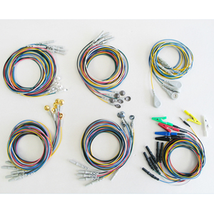Greentek <strong>Medical</strong> Reusable <strong>Ag</strong>/AgCl Cup EEG Electrodes - 12 Pack Multi-color 1.5mm DIN Connector - Product Image 5