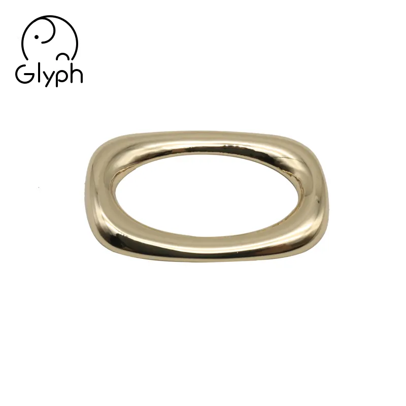 Personalizzata in metallo piazza anello ovale, primavera fibbia anello per le borse