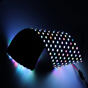 Гибкая программируемая P10 RGB Светодиодная панель с точечной матрицей 8*32 с APA102 5050 на черном PCB DC5V входное напряжение - Product Image 5