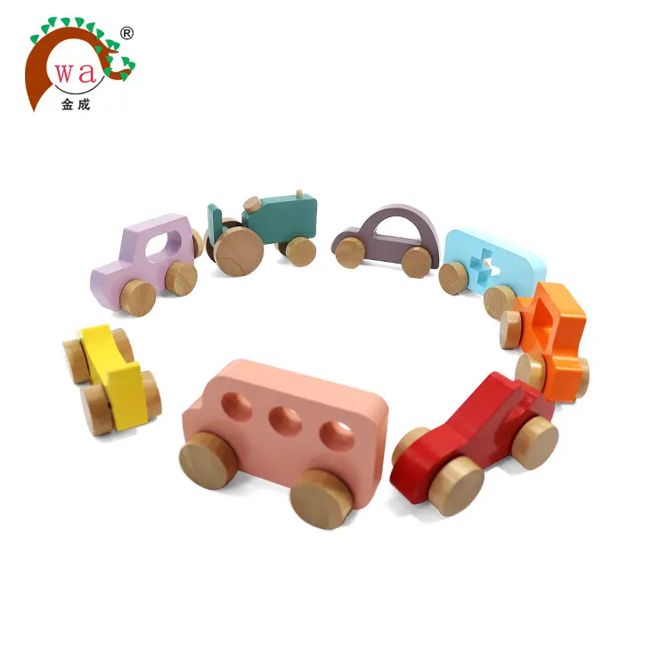 Multicolor De Madeira Oito Carros de Brinquedo Pequeno Carro de Brinquedo Para Crianças