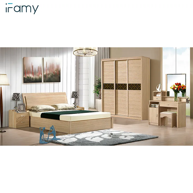 Двухспальная дизайнерская мебель из МДФ, полный комплект мебели для спальни