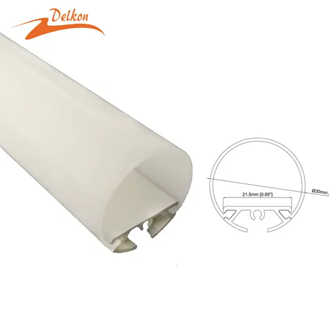 30*30mm Runde LED Aluminium Profil für 21mm Breite Led-streifen Runde LED Extrusion Linear LED Profil gehäuse