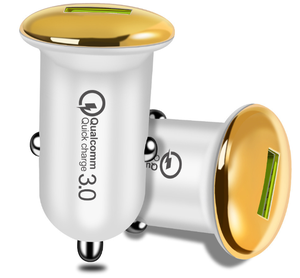 פטריות אחד יציאה אחת USB תשלום מהיר QC3.0 רכב מטען מתאם