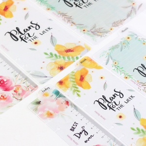 Cute Flower Pattern PVC 6 Holes <strong>Index</strong> Today Weekly Month Divider Ruler Set for Spiral <strong>Notebook</strong> A5A6 - Product Image 3