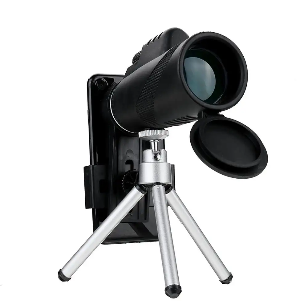 40X60 التكبير HD عدسة مصغرة ناظور أحادي العين للرؤية الليلية تلسكوب مع ترايبود هاتف كليب المحمولة مناظير في الهواء الطلق الصيد التخييم