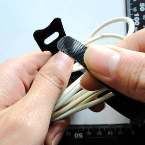 Fábrica Personalizado Tamanho Auto Gripping Gancho e <span class=keywords><strong>Loop</strong></span> Strap Preto 1/2 "x8" 12x200mm Voltar para Voltar Gancho e <span class=keywords><strong>Loop</strong></span> Wire Cable Strap
