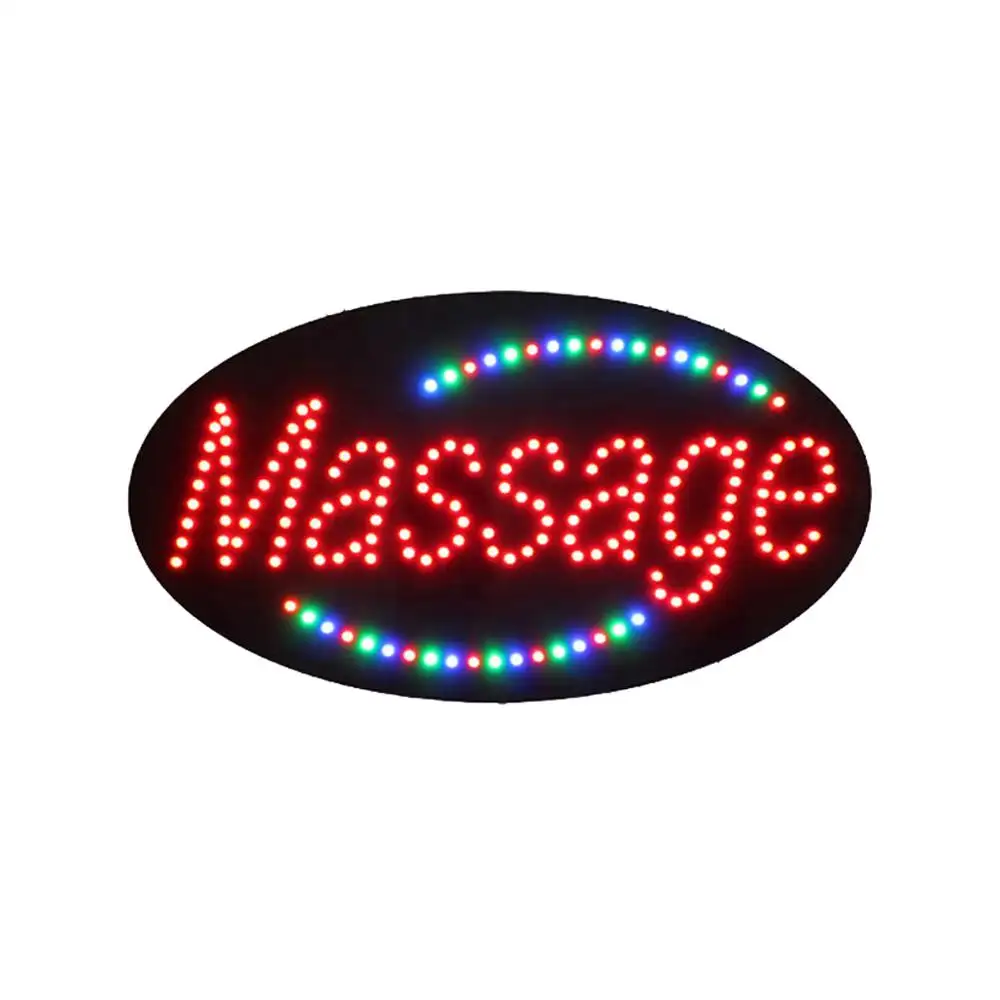 15x27 Zoll helle LED offenes Schild Elektronische beleuchtete Schilder für Massage, Schaufenster, Ein/Aus/Blinkende Modi