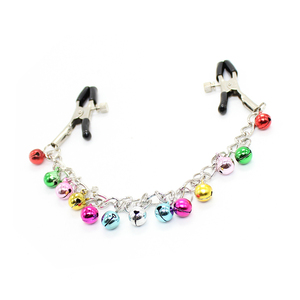 New 13 Color Bells Iron Chain Metal Nipple Clips Sex Restraint Nipple <strong>Piercing</strong> BDSM Fetish Role Playing Couples Sex <strong>Bondage</strong> Toys