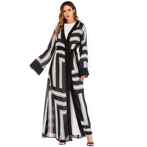 China Factory Cheap Price 2021 Spring New Modal Chiffon <strong>Kimono</strong> Kaftan Dress Muslimah Arabic Islamic Open Abaya - Product Image 3