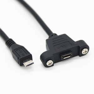 微型<span class=keywords><strong>usb</strong></span>公到微型<span class=keywords><strong>usb</strong></span>母面板安装数据充电延长线