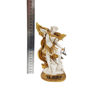 Özel reçine mini beyaz dini heykel st michael archangel - Product Image 5