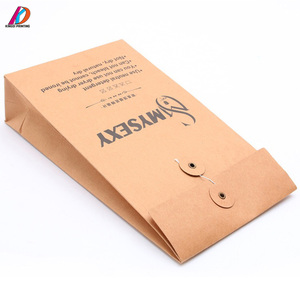 <span class=keywords><strong>String</strong></span> <span class=keywords><strong>Button</strong></span> Closure Brown Recycled Kraft Umschlag Papiertüte für Kleidung