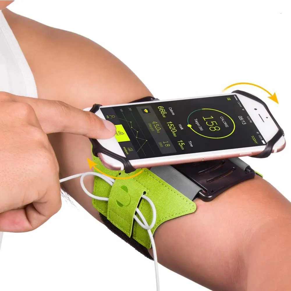 Cell Phone Armband for Workout Biking Walking for iPhone Galaxy Google Pixel Adjustable Reflective Running Armand