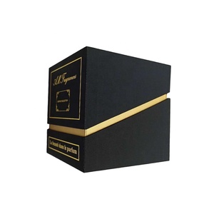 Soft Touch Stamp ing benutzer definierte Papier kerze Parfüm Verpackung Nist halter Fall Geschenk box für Gläser mit Diagonal verschluss
