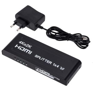 4 k video yükseltme HDMI 1x4 splitter, 3'ü 1 arada